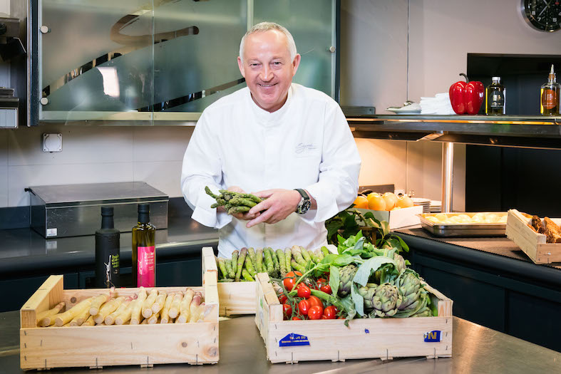 Chef Edgard Bovier et produits de saison
