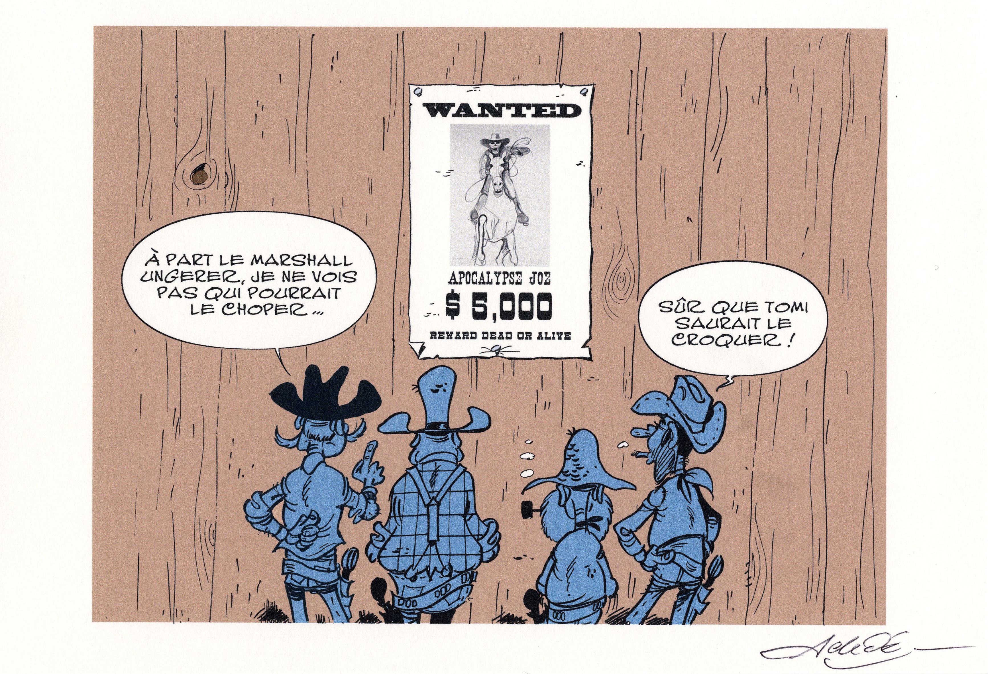Exposition Tomi Ungerer Achdé (Hervé Darmenton, dit), « Wanted Apocalypse Joe », 2016