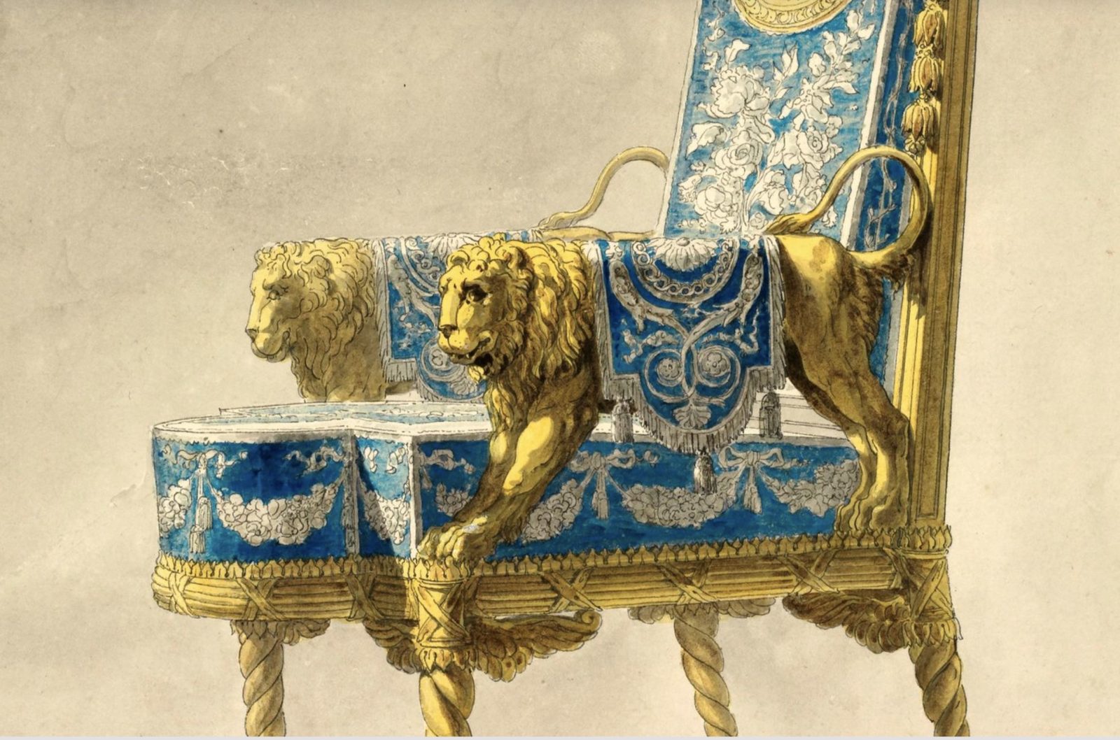 Projet de fauteuil, France, seconde moitié du XVIIIe siècle. ©  Sylvain Pretto