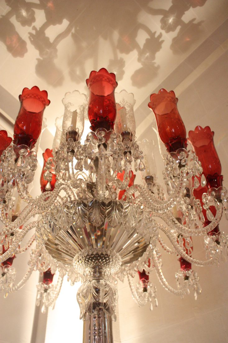 Maison Baccarat Paris candélabre rouge Françoyse Krier