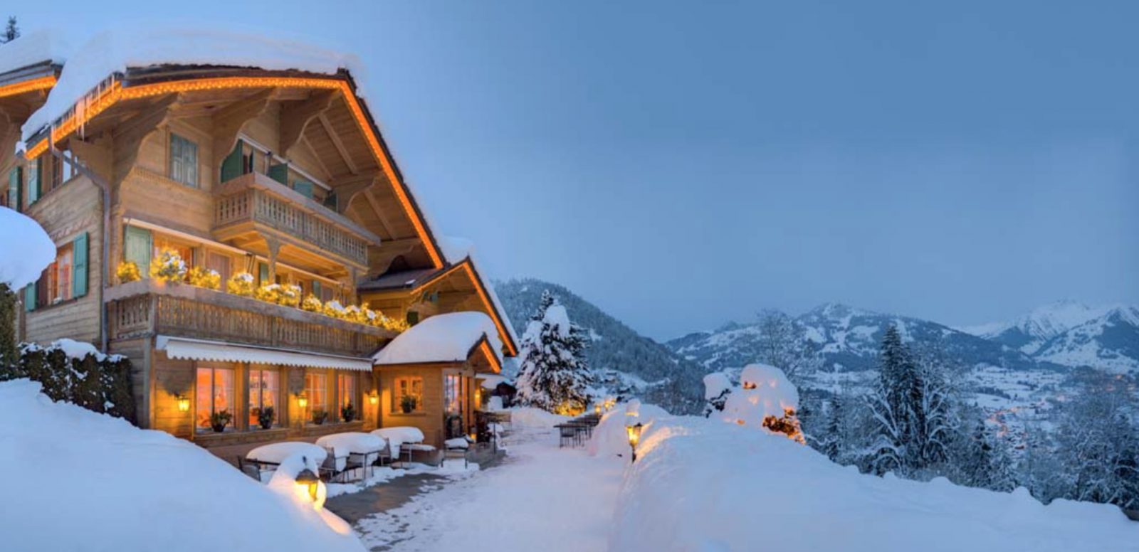 Saanenhof restaurant en hiver 
