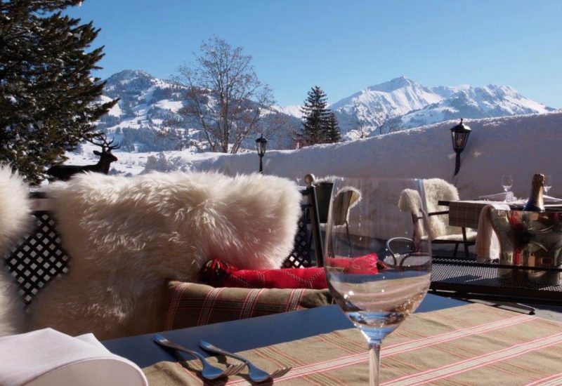Saanenhof terrasse en hiver