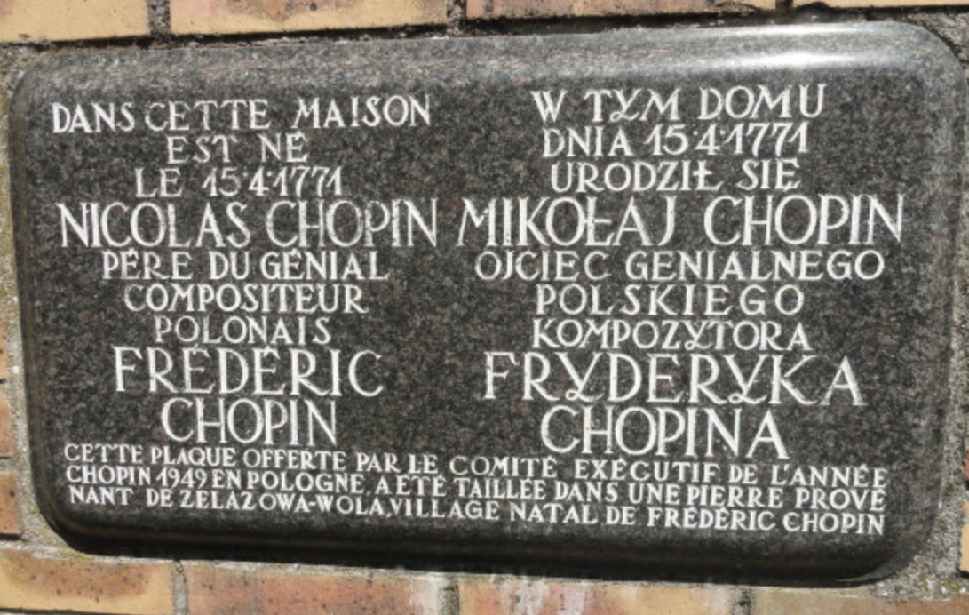 Marainville plaque maison de Nicolas Chopin