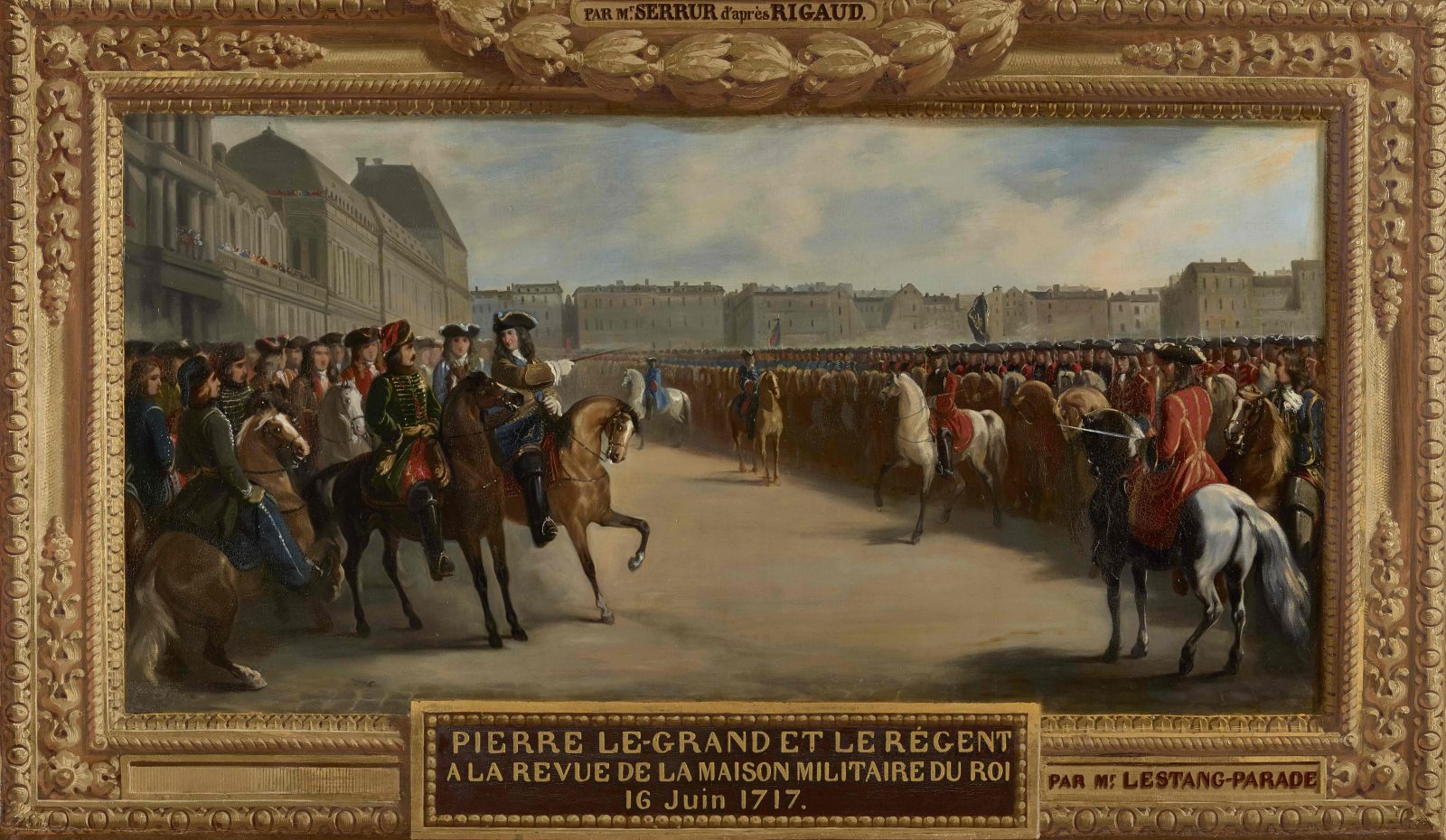 Pierre le grand et le Régent à la revue de la Maison militaire du roi, le 7 juin 1717 - Grand Trianon 2017