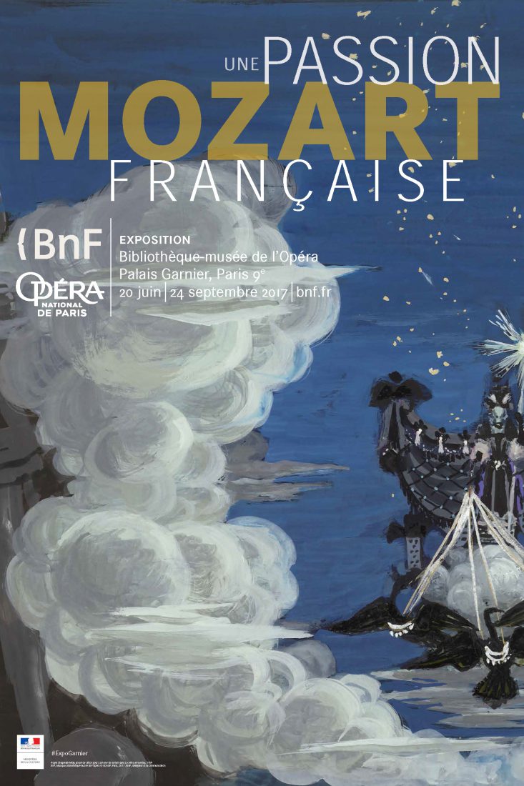 Affiche Mozart une passion françaiseChapelain-Midy, Projet de décor pour La Reine de la Nuit,