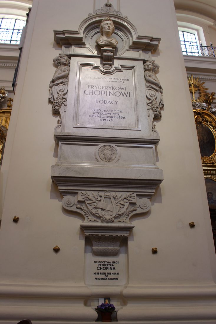 pologne varsovie L'église de la Sainte-Croix Coeur de Chopin- cénotaphe