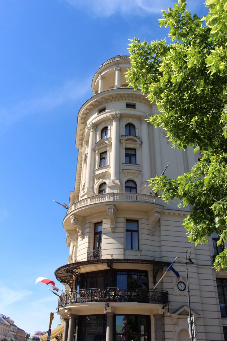 Pologne Varsovie Hotel Bristol façade 