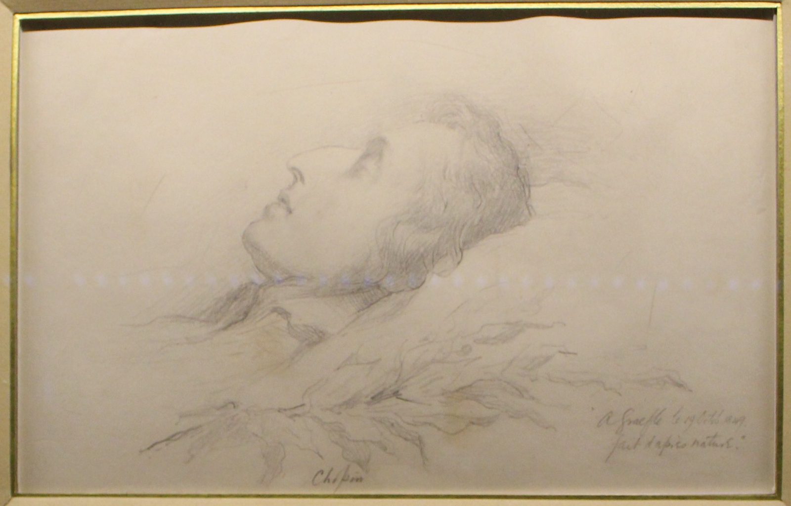 Varsovie Musée Frédéric Chopin le compositeur sur son lit de mort 1849