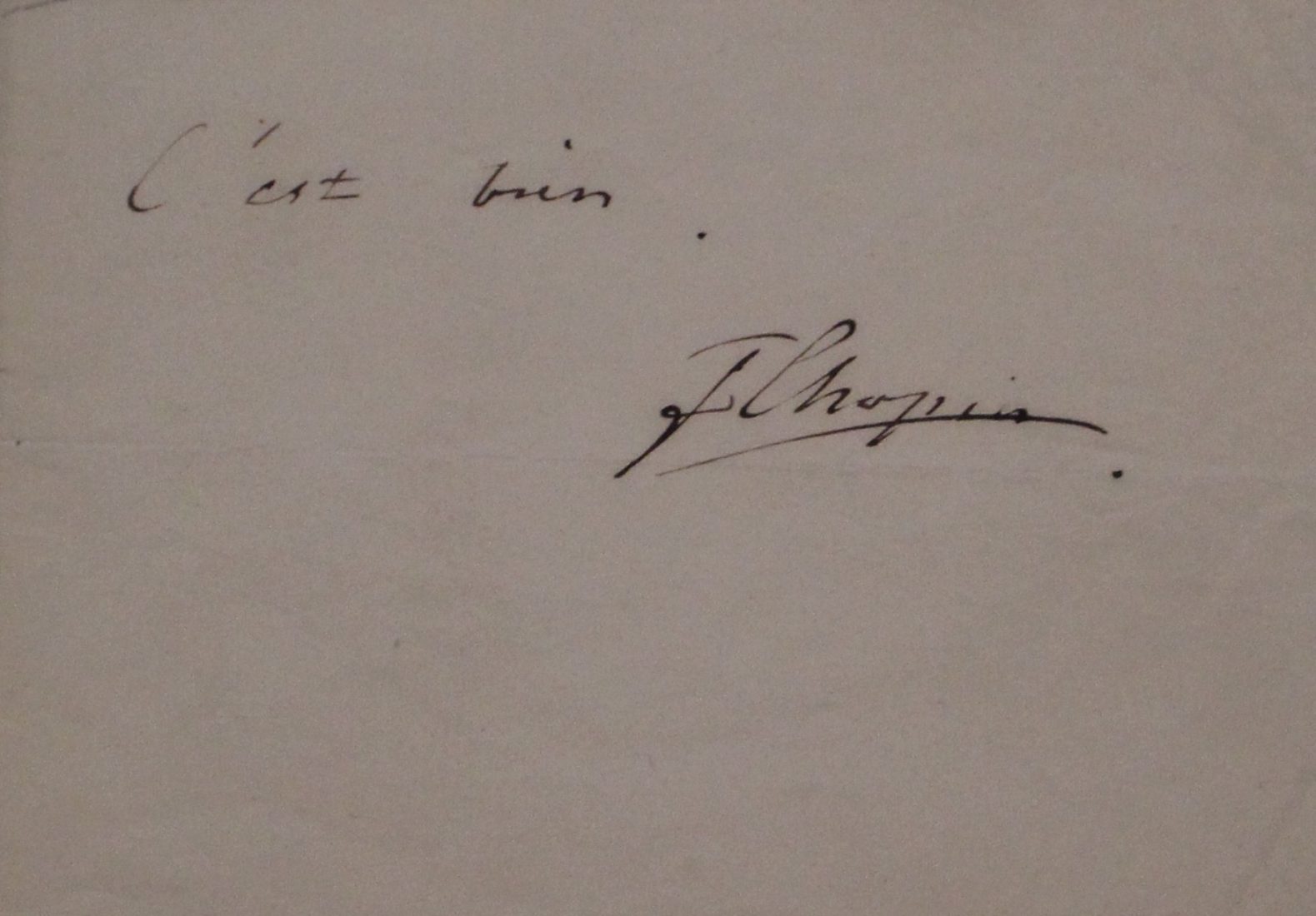 Varsovie Chateau royal signature de Chopin