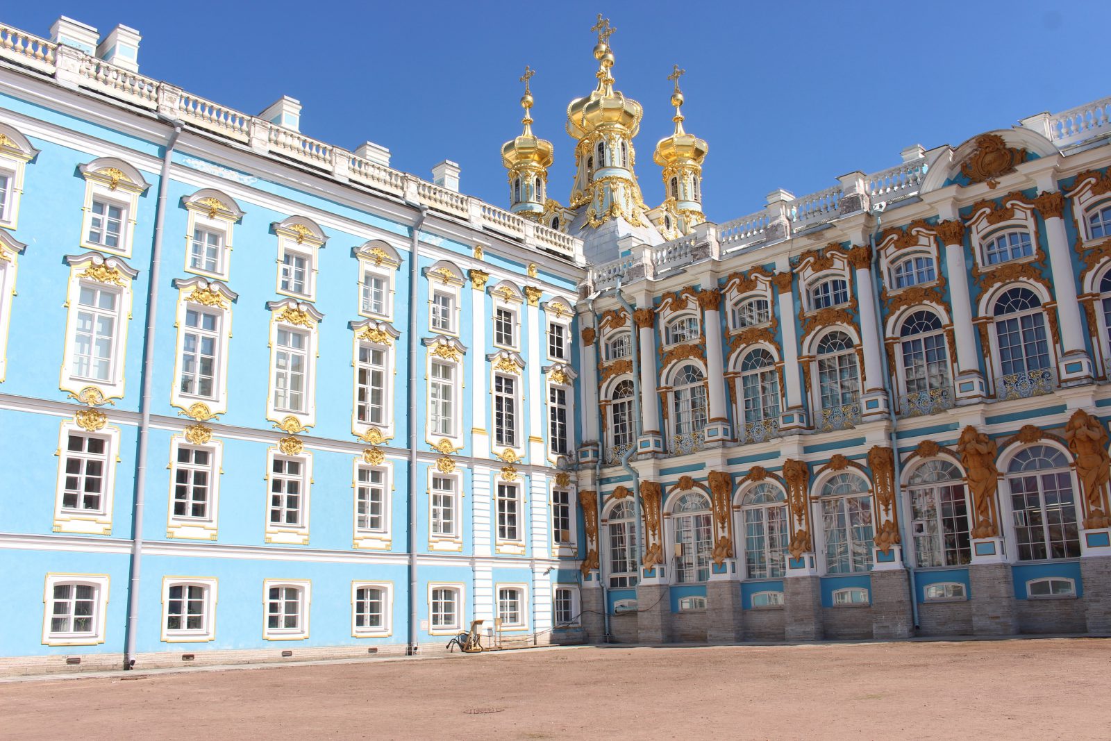 Russie - Tsarskoïé Selo palais Catherine et chapelle palatine