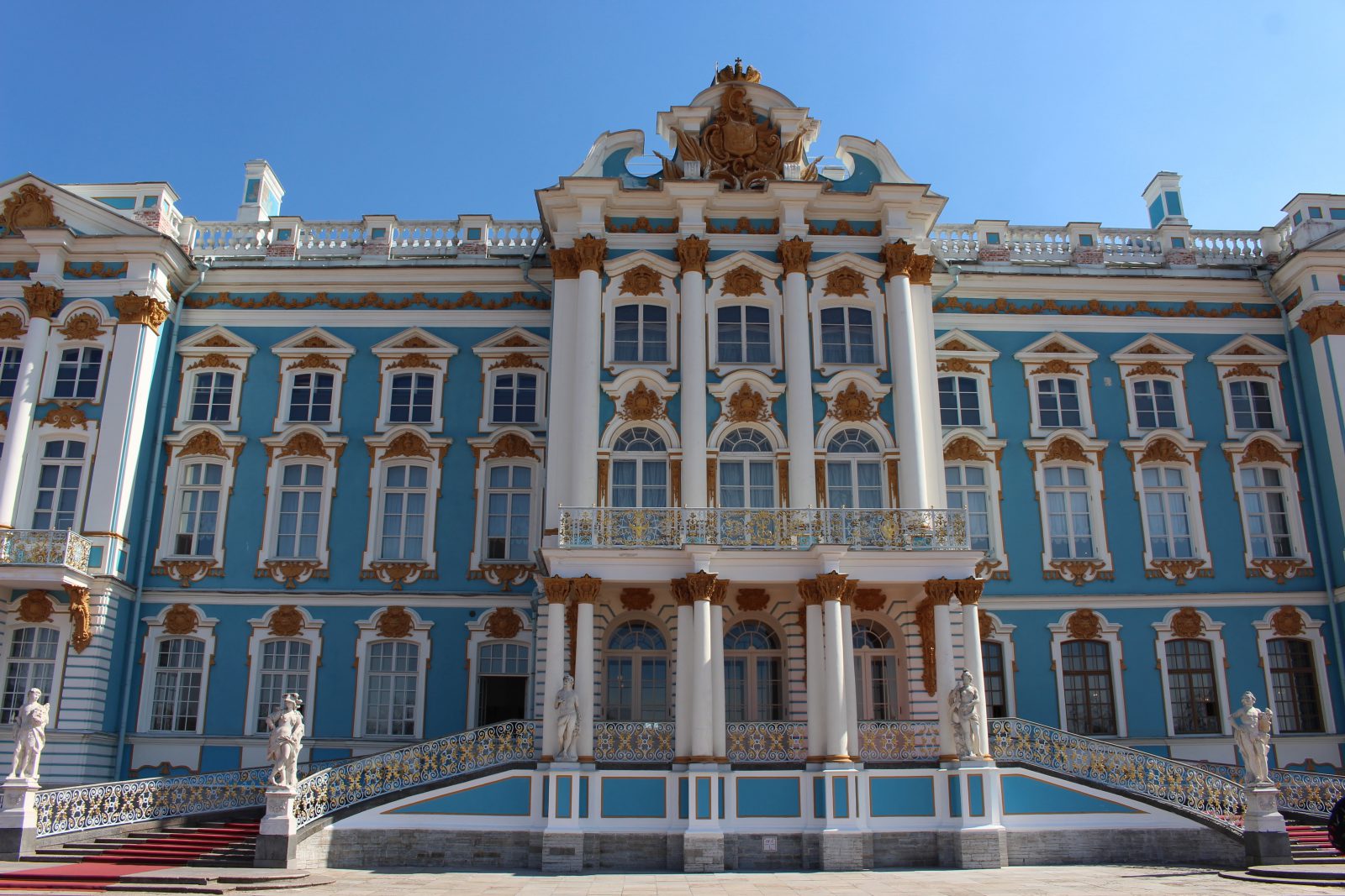 Russie - Tsarskoïé Selo façade du palais Catherine
