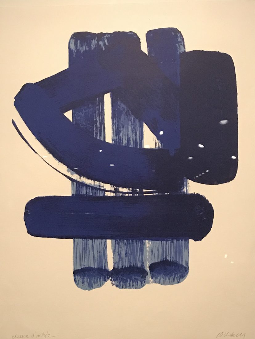 Rodez musée Soulages oeuvre noir / bleu