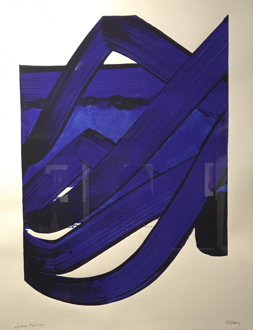 Rodez musée Soulages oeuvre noir / bleu-3
