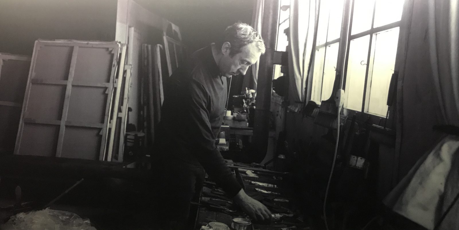 Rodez musée Soulages dans son atelier