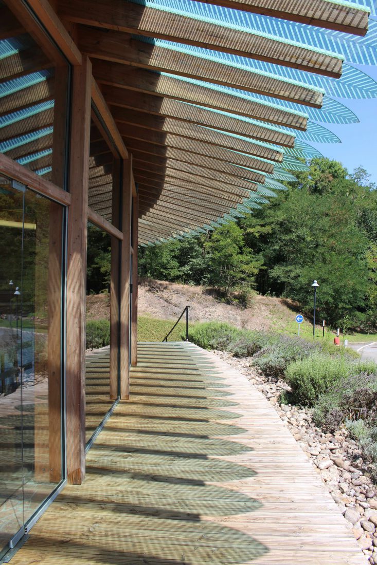Thermes de Cransac Aveyron marquise en verre 