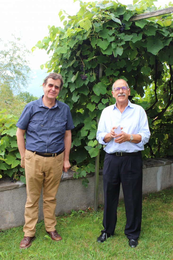 François et Pierre De Grandi, concepteurs de l'espace d'exposition (Photo FK)