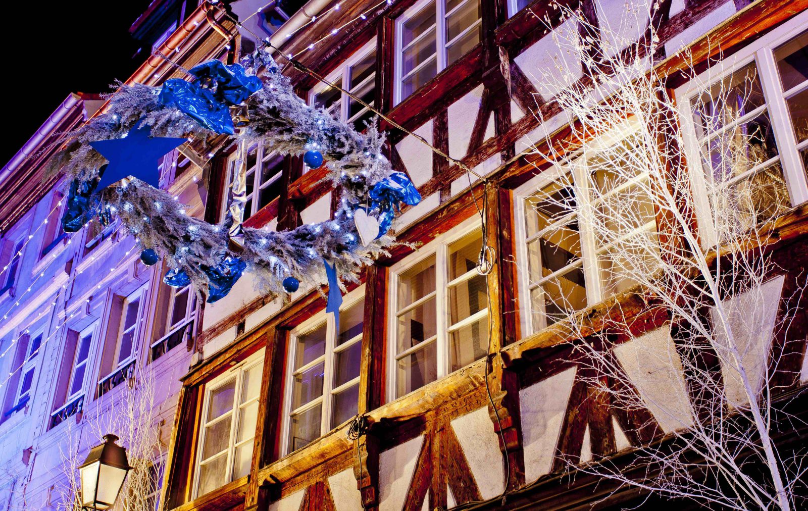 Strasbourg décorations de Noël maisons à colombages