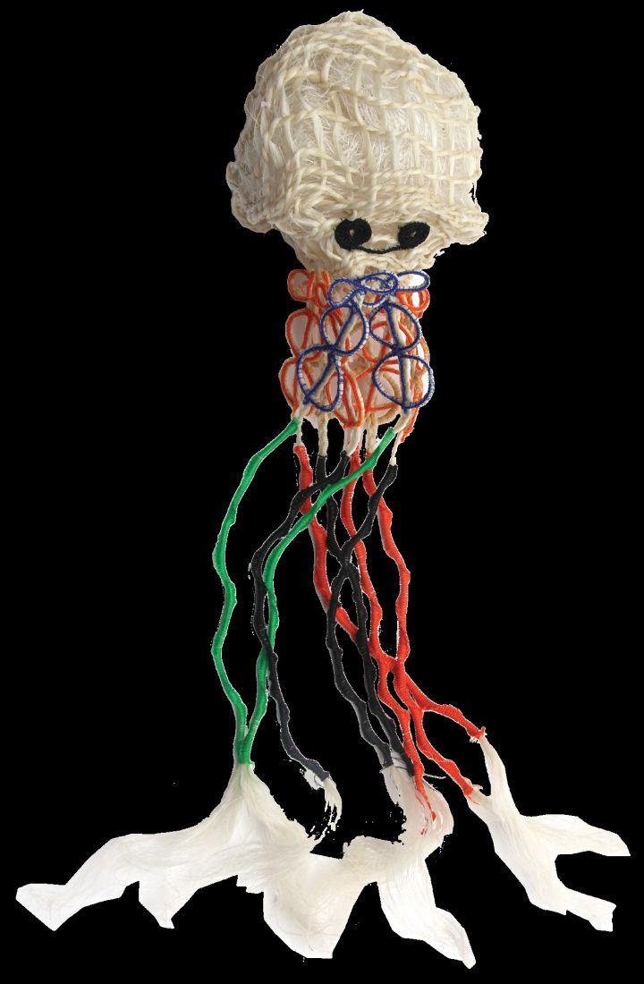 Ethel Charlie (1958)  Méduse, 2016 / Filets de pêche recyclés, cable et corde