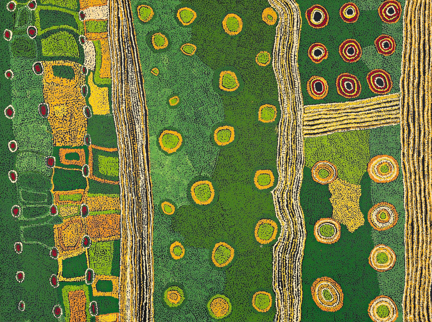 Maringka Baker (ca. 1952) / Ngura Mankurpa / Trois sites. 2006