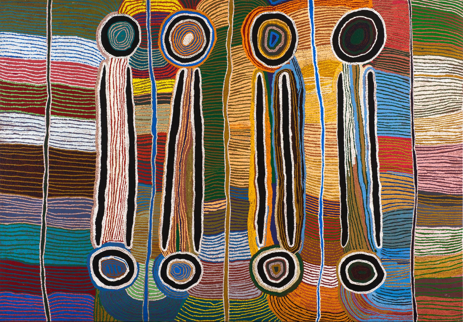 Maggie Watson Napangardi (ca. 1925 - 2004) / Jintiparntam / Rêve Champignon, 1995 