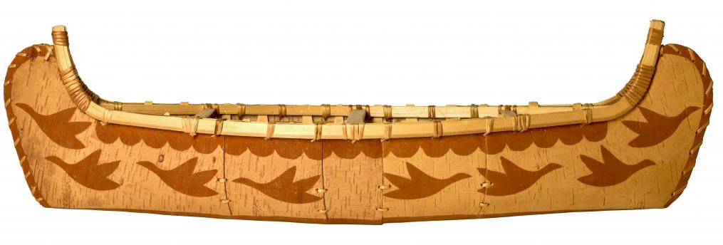 canot traditionnel canadien d’Edmond Dubé (2001 - © Olivier Garcin – musée des Confluences) 
