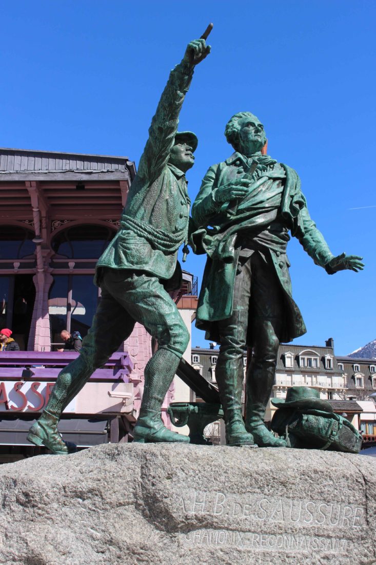 Chamonix statues de Balmat et De Saussure