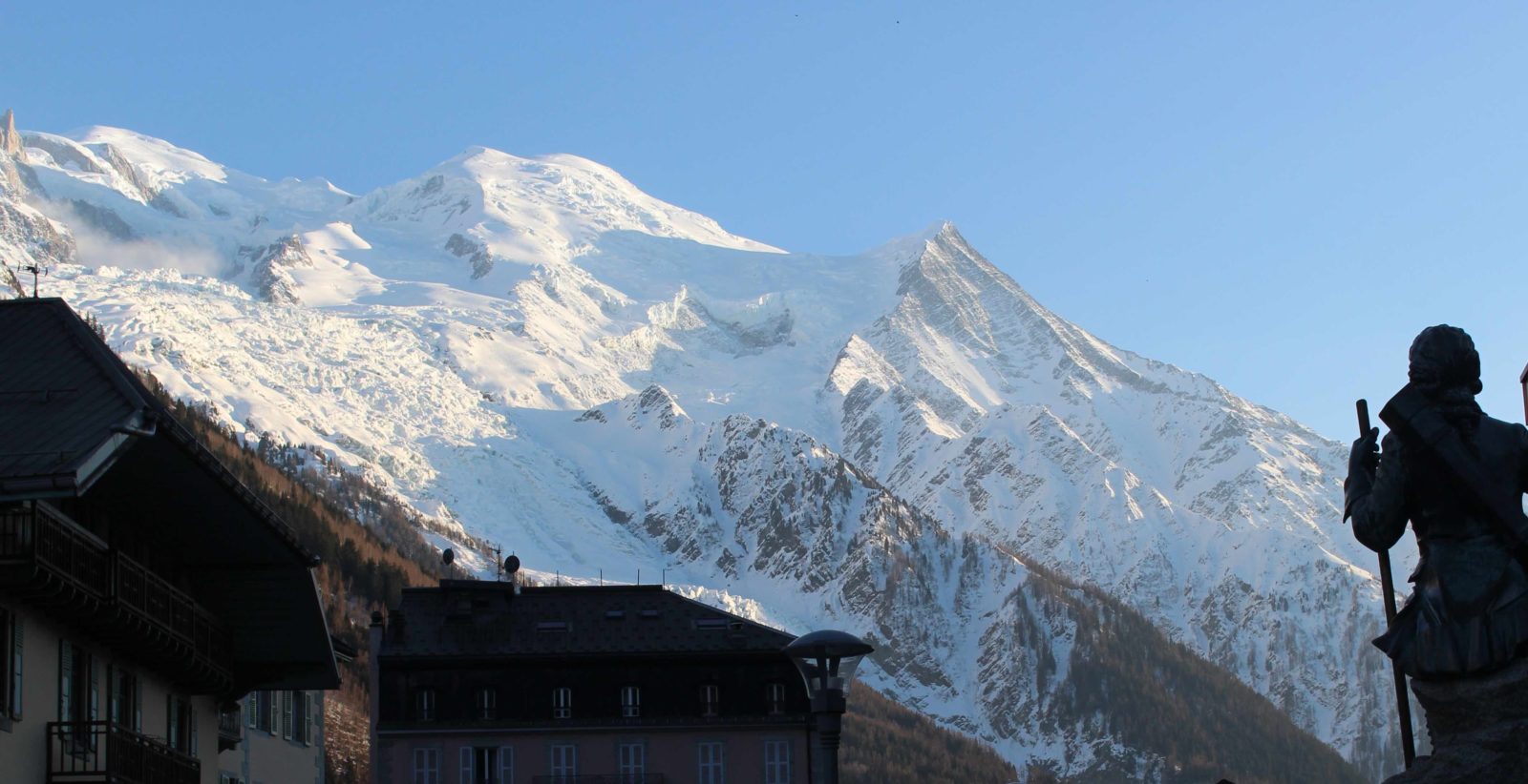 Chamonix et vue sur le Mont-Blanc