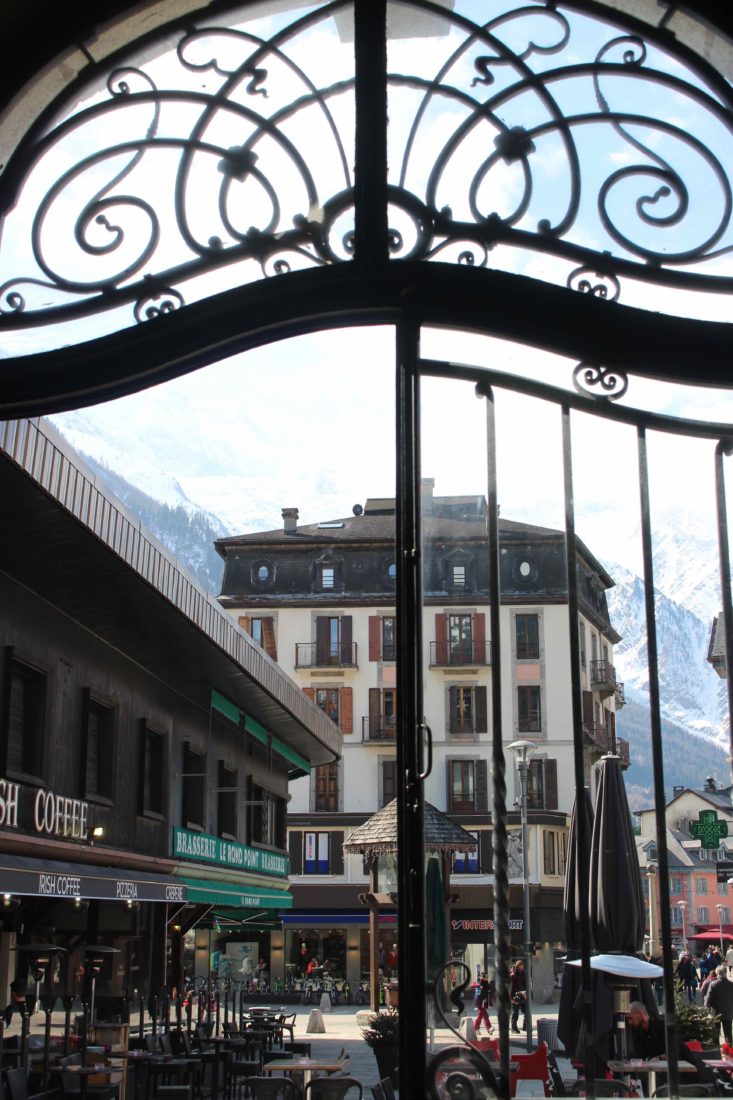 Chamonix Vue depuis l'hôtel des Alpes