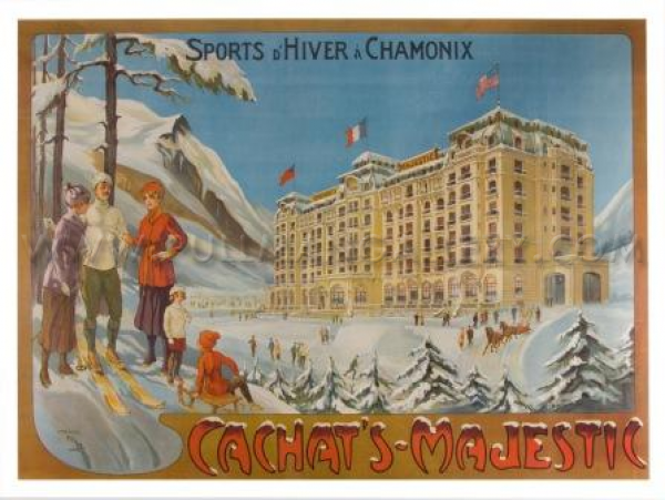 Chamonix cachat's Majestic hiver Affiche