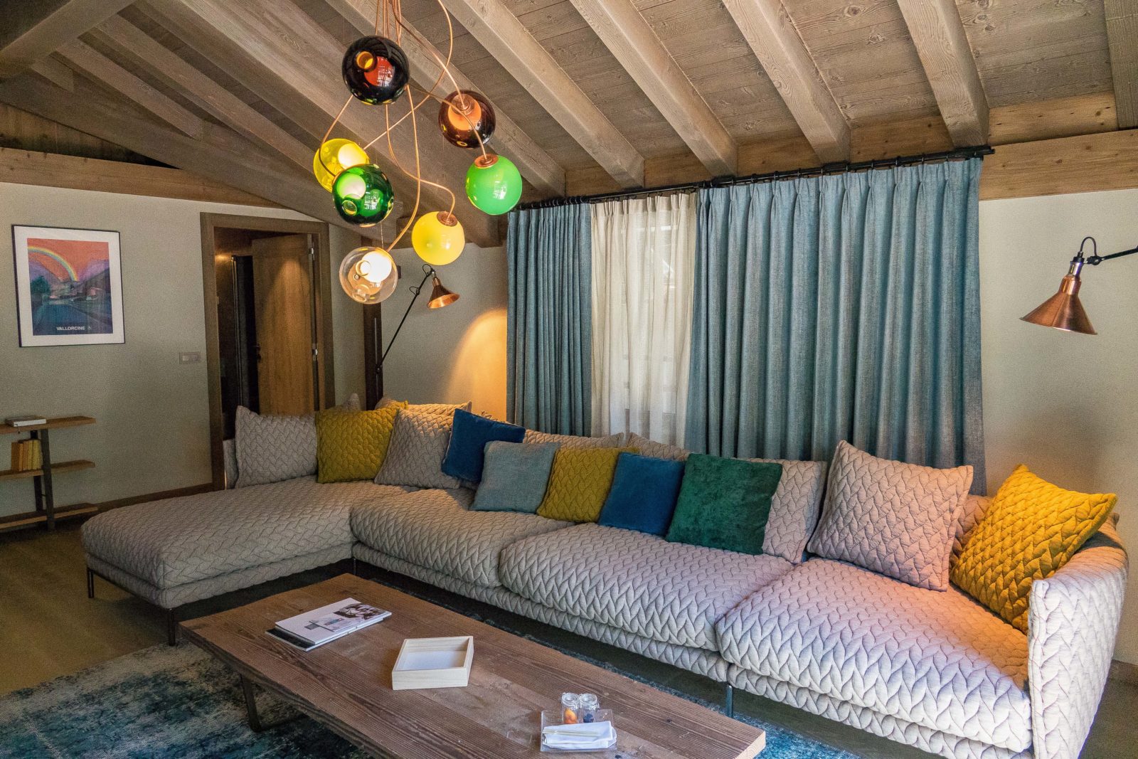 Chamonix Hôtel 5* Hameau Albert 1er suite Blaitière salon