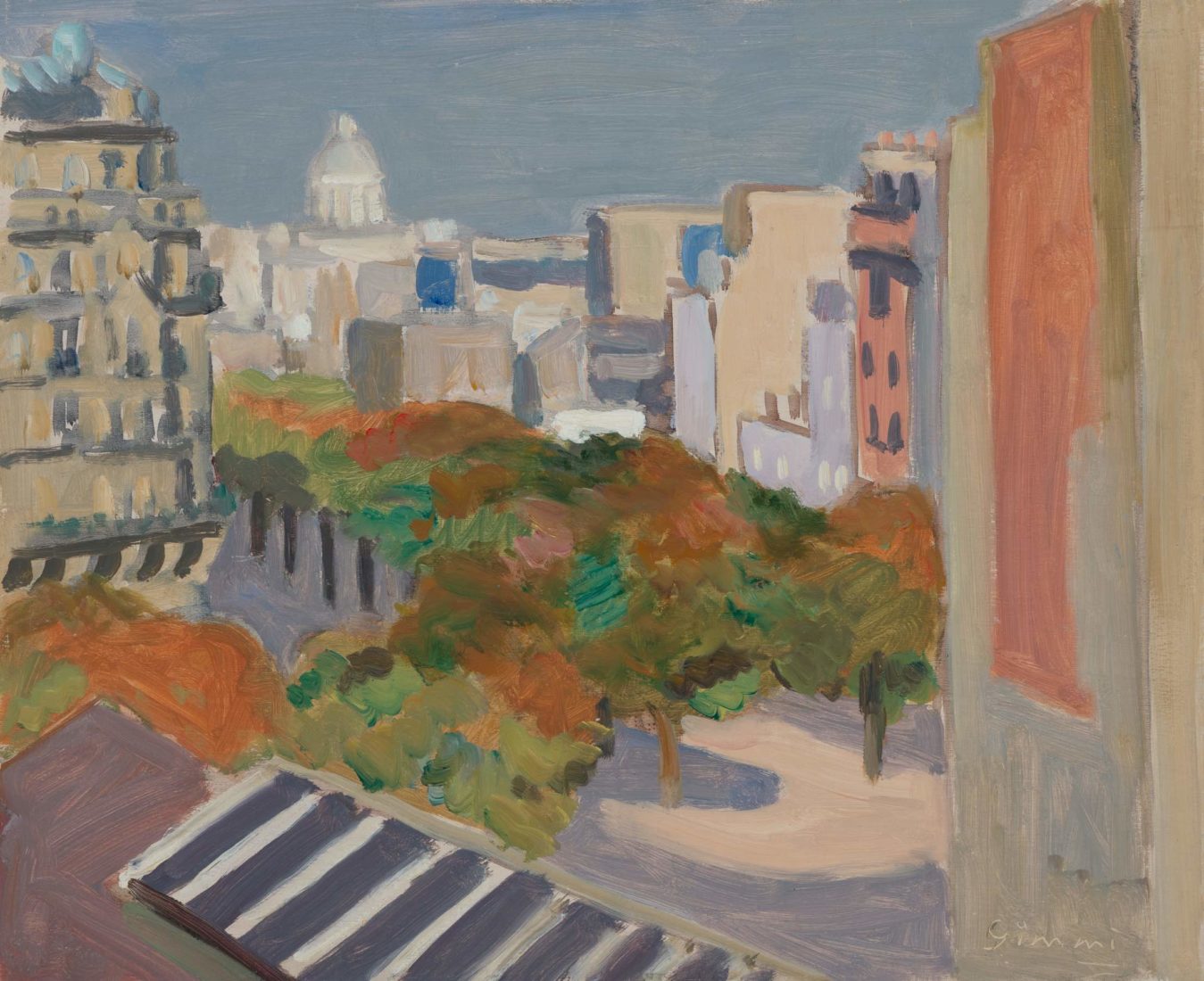 Paysage parisien Montparnasse Wilhelm Gimmi