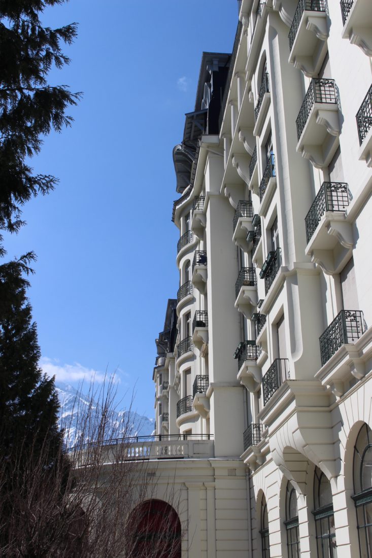 Chamonix vue et hotel majestic