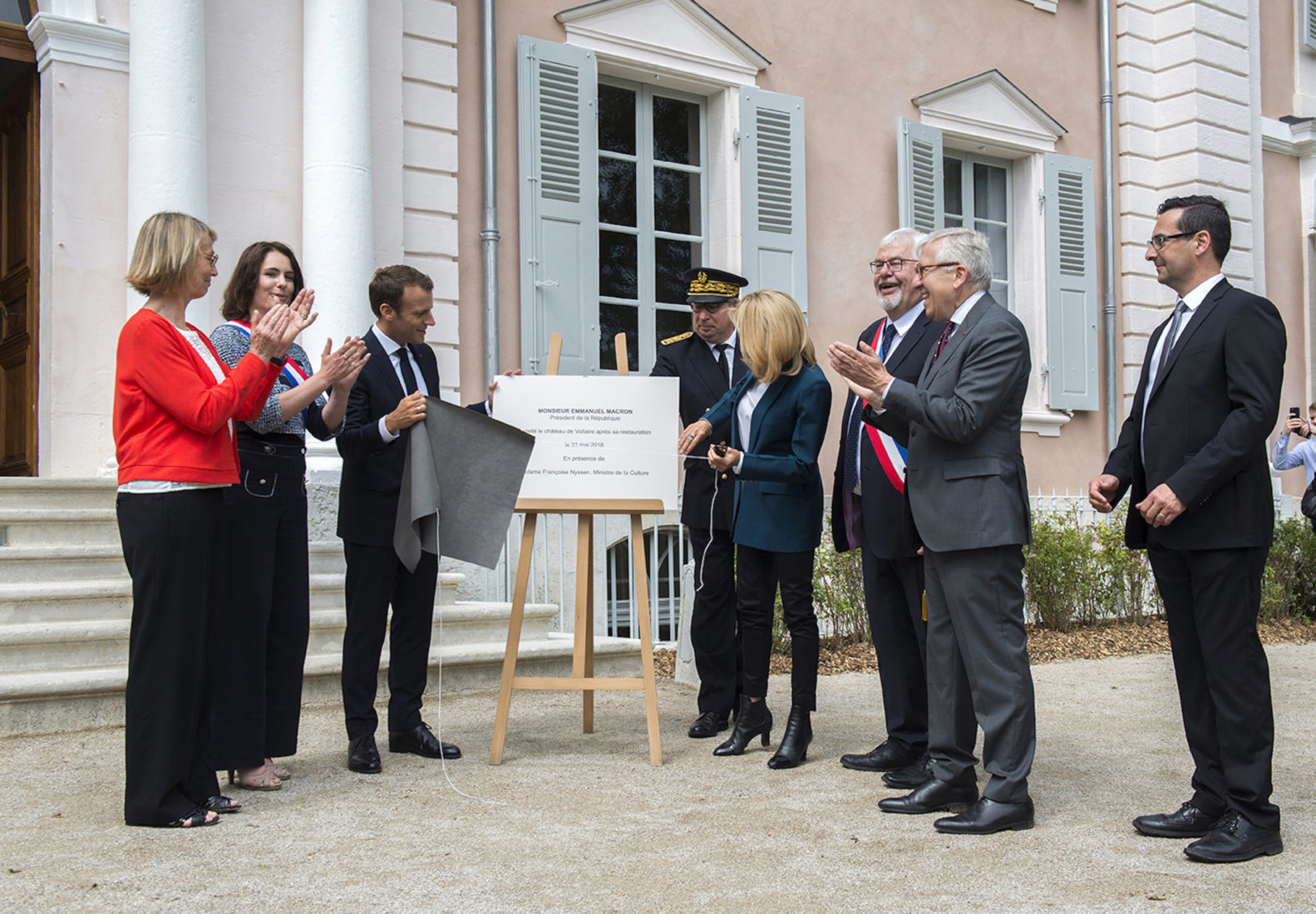 Château de Ferney Voltaire inauguration Emmanuel Macron