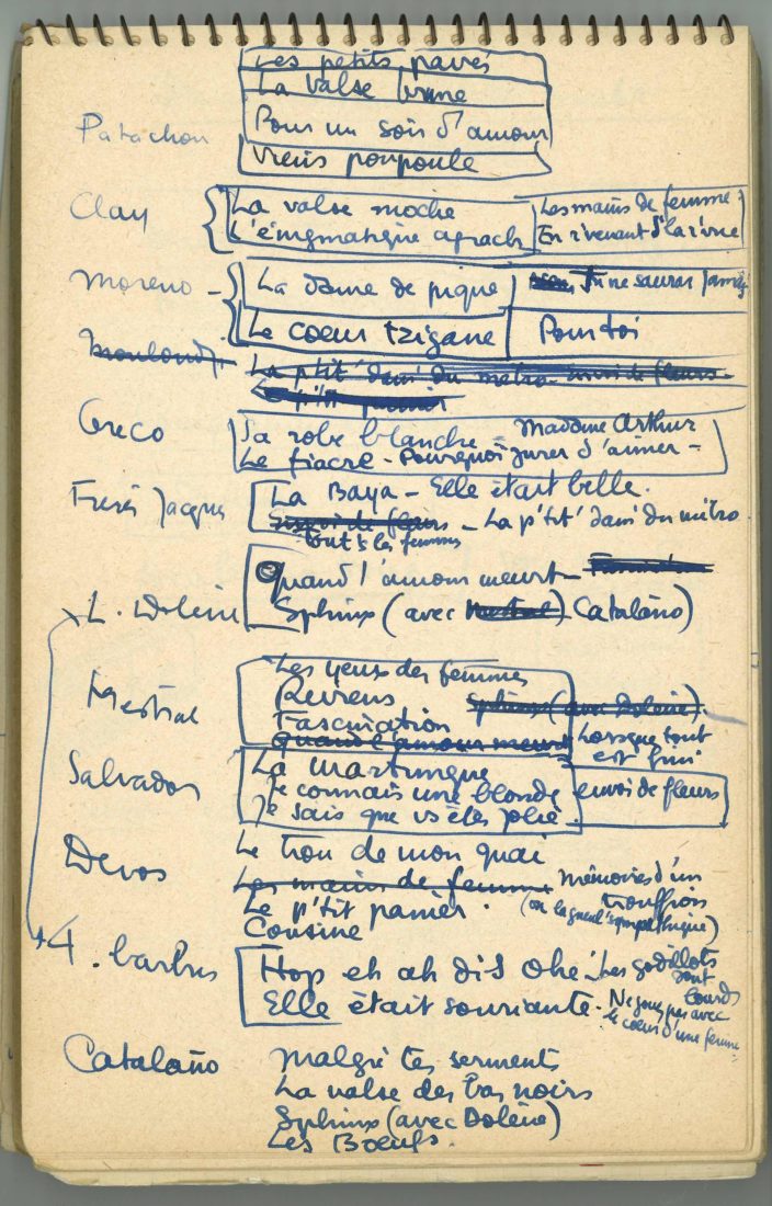 Fondation Jan Michalski Boris Vian corrections manuscrit