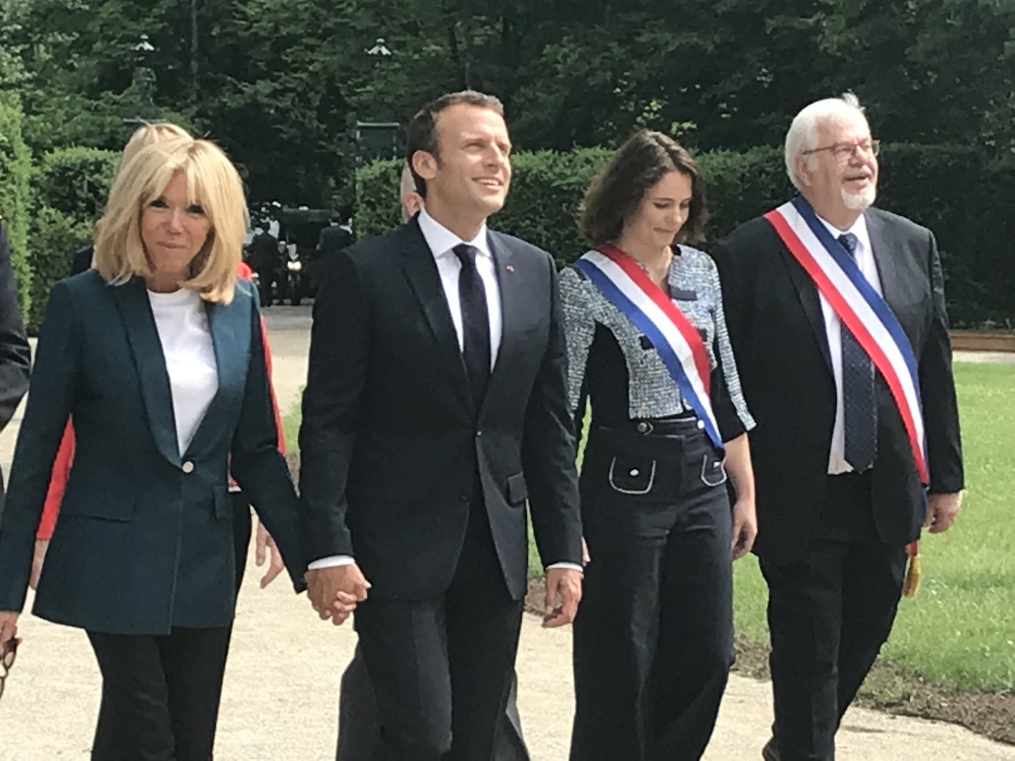 Château de Ferney Voltaire arrivée de Emmanuel et Brigitte Macron