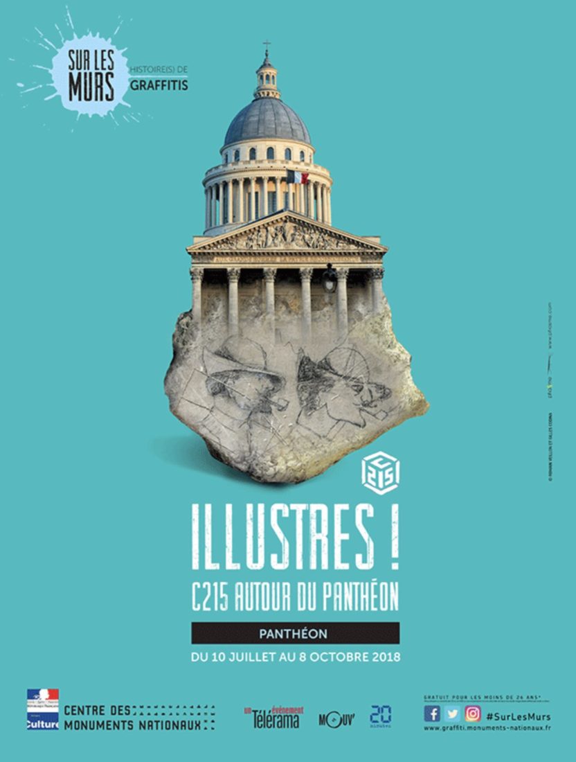 Affiche Illustres - C215 autour du Pantheon Affiche Illustres - C215 autour du Pantheon