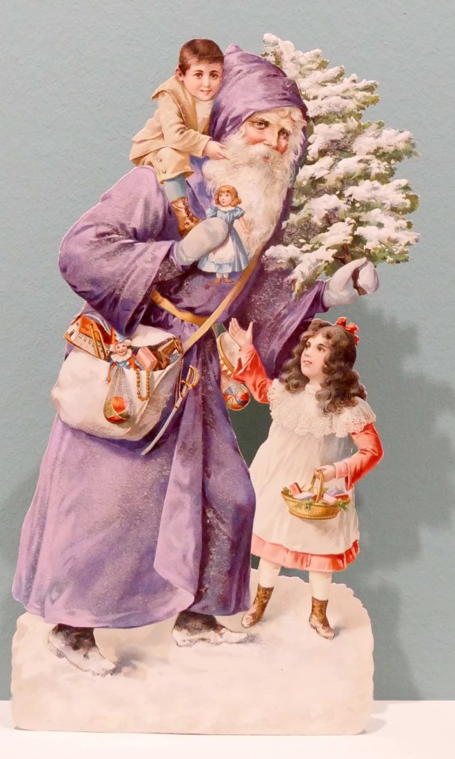 Château de Gruyères 2018 Père Noël habit mauve
