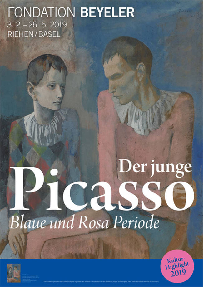 Exposition Le jeune Picasso. Riehen. Affiche - Acrobate et jeune arlequin 