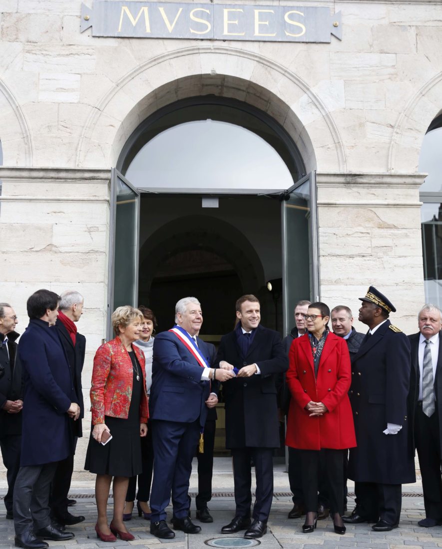 mbaa Besançon inauguration 2018 E. Macron et JL Fousseret