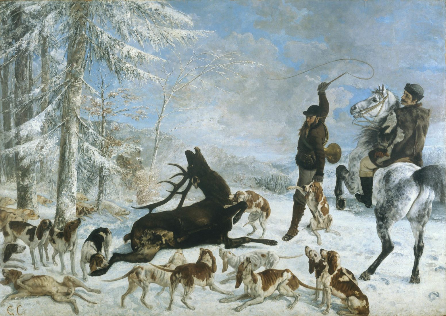 mbaa Besançon Francisco DE GOYA Gustave COURBET, L’Hallali du cerf