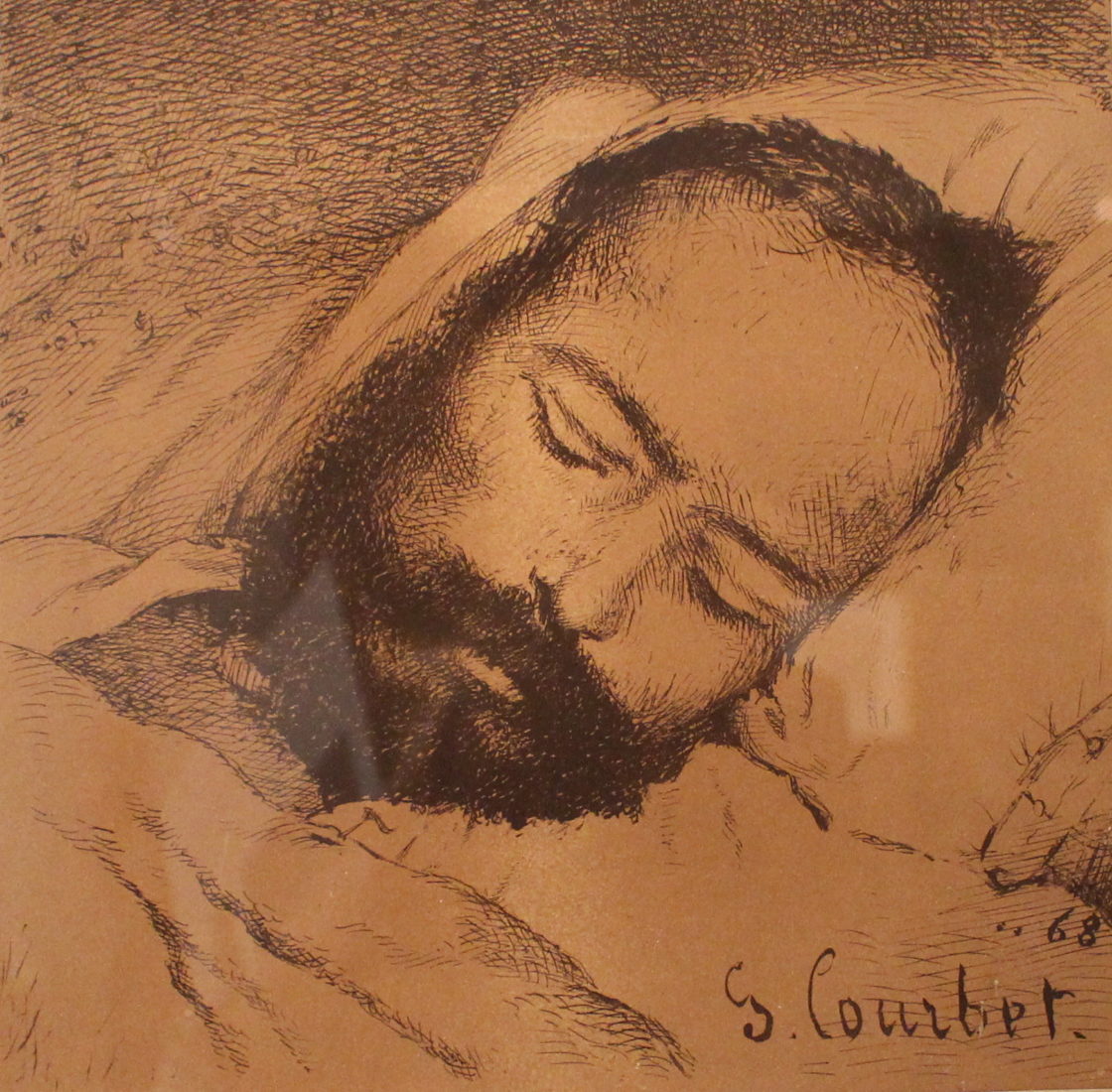 Proudhon sur son lit de mort, Gustave Courbet