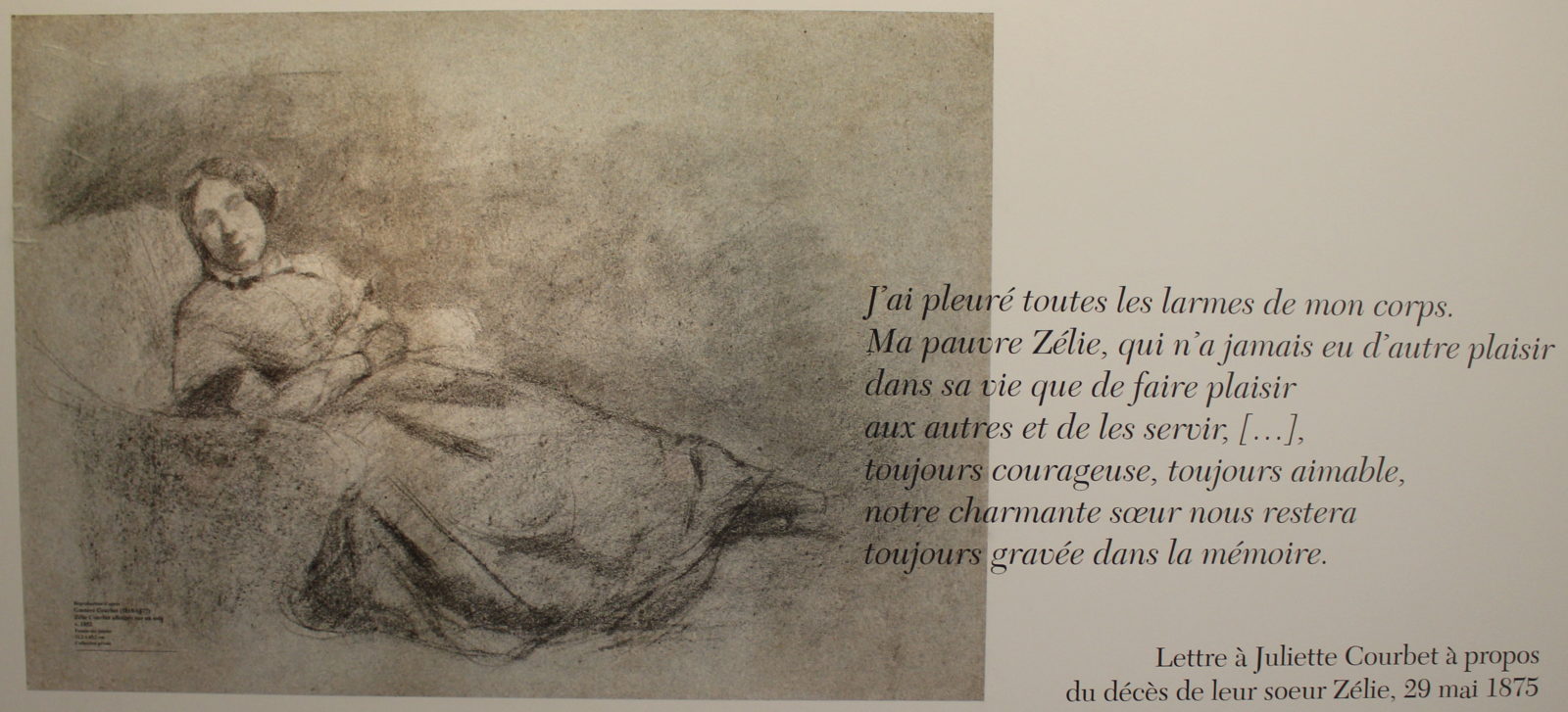 Musée Courbet Ornans Lettre à Juliette Courbet 