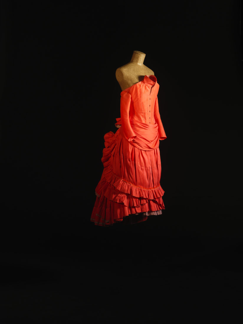 CalaisOlivier Theyskens,Robe bustier à tournure en soie