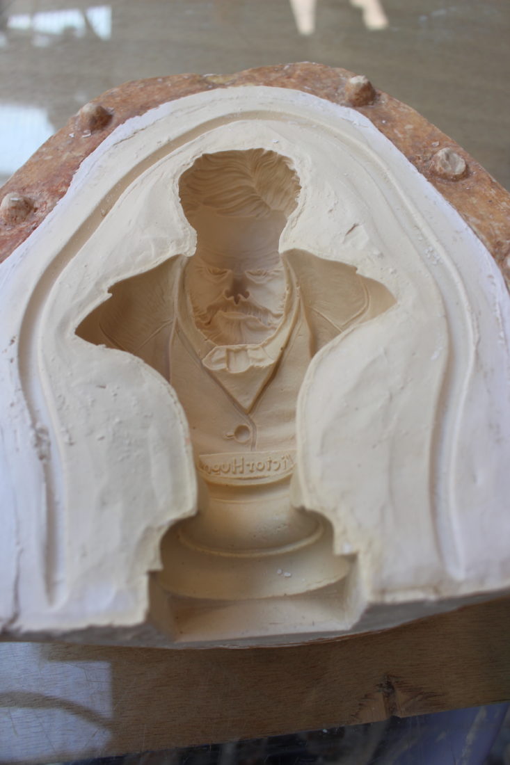 Besançon moulage buste de Victor Hugo