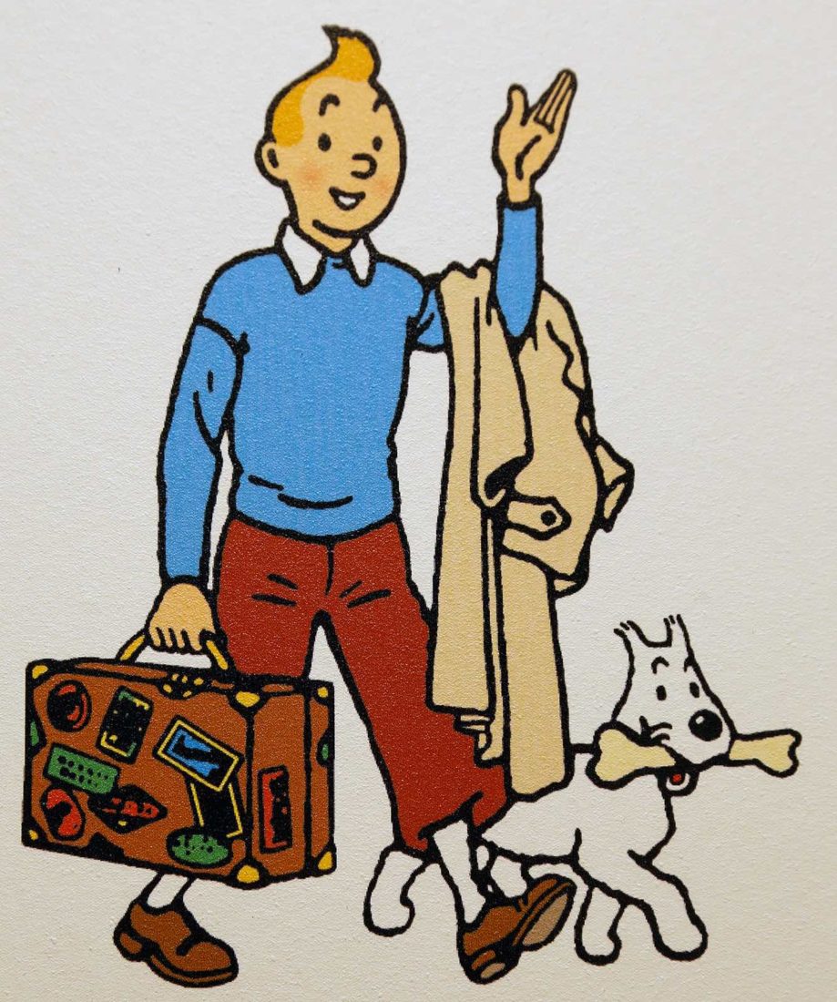 Tintin illustration bandeau journal 1946