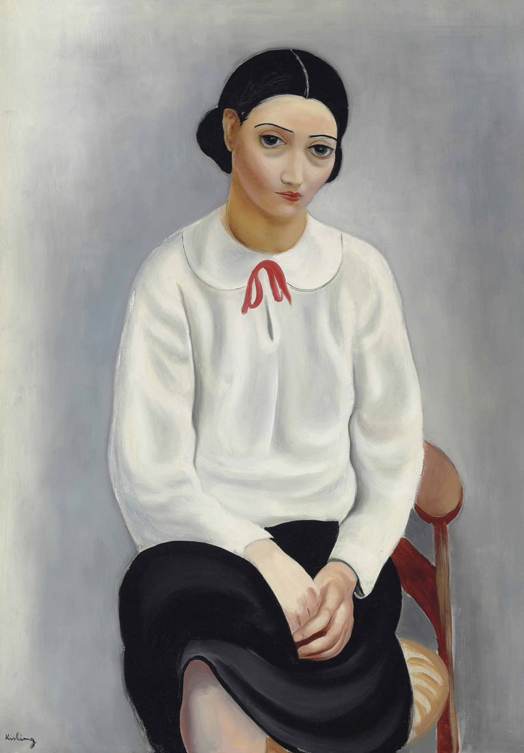 Le Cannet Kissling Portrait de femme au corsage blanc, 
