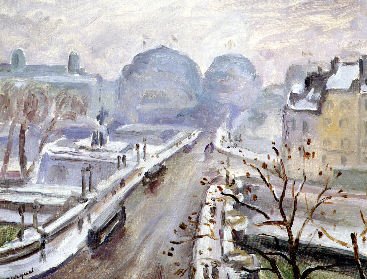 Le Cannet Albert Marquet, Pont Neuf sous la neige,