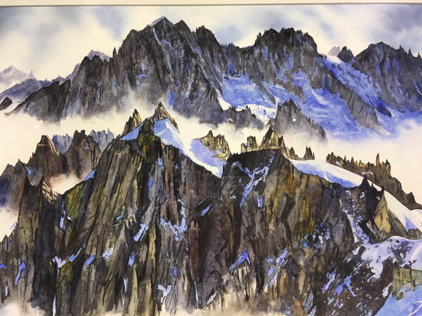 Guy Tournier Chamonix aquarelle