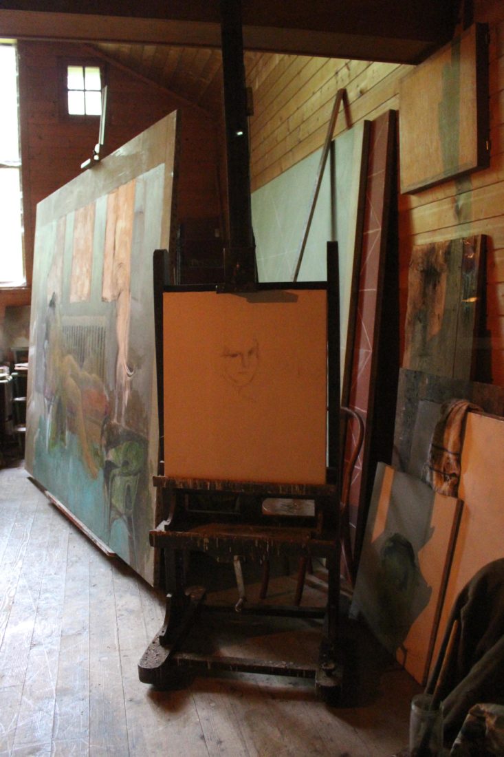 Atelier de Balthus Rossinière toiles inachevées