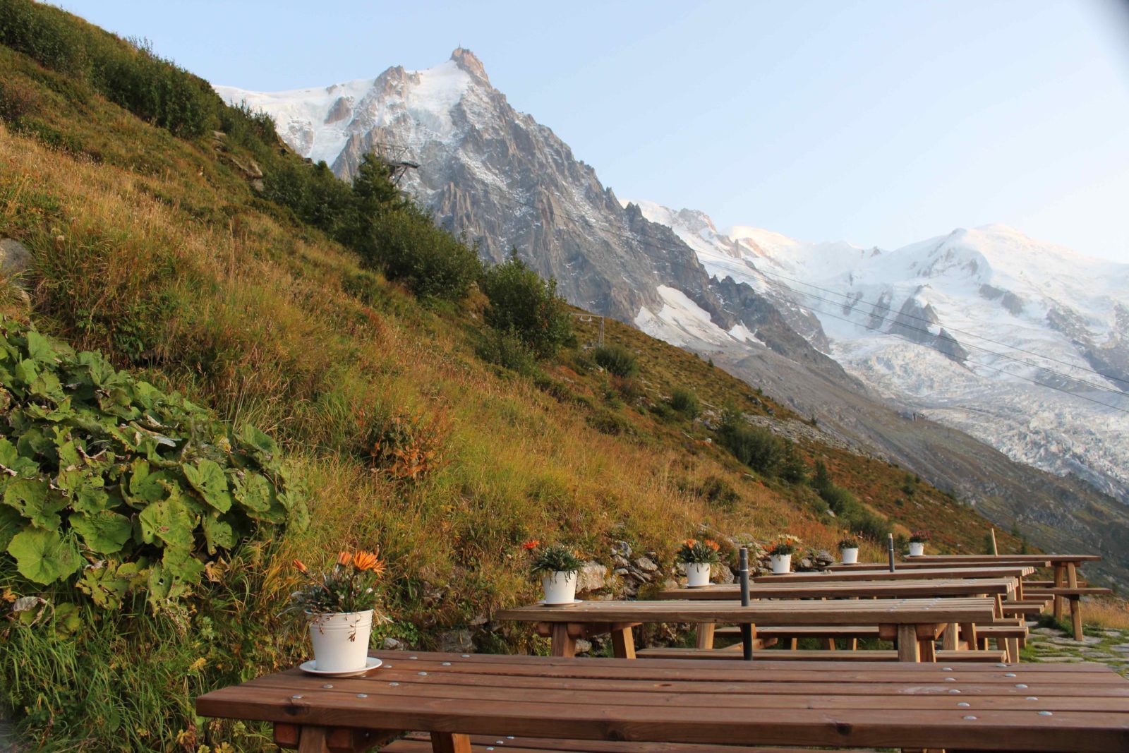 refuge du Plan de l'Aiguille - terrasse